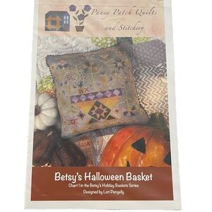 Pansy Patch Quilts‎ and Stitchery Betsy's Halloween Basket Cross Stitch Chart